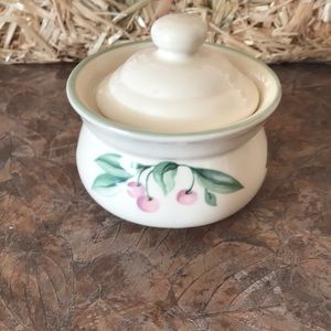 Pfaltzgraff cherry blossom vintage sugar bowl with lid